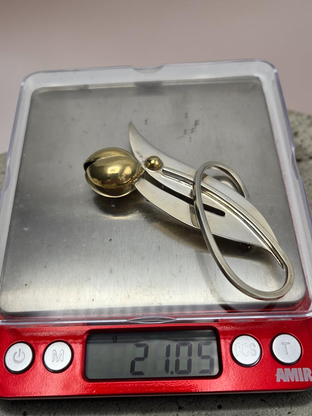 Vintage Taxco Mexico Sterling Silver Modernist Brooch TC-126 Abstract MCM 21g - Picture 10 of 11